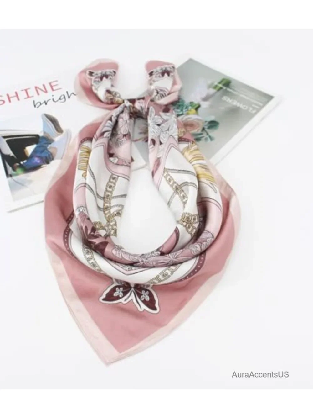100% Mulberry Silk Square Scarf 35